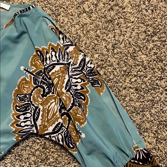 Glam Teal and Purple Mini Dress - Picture 3 of 5